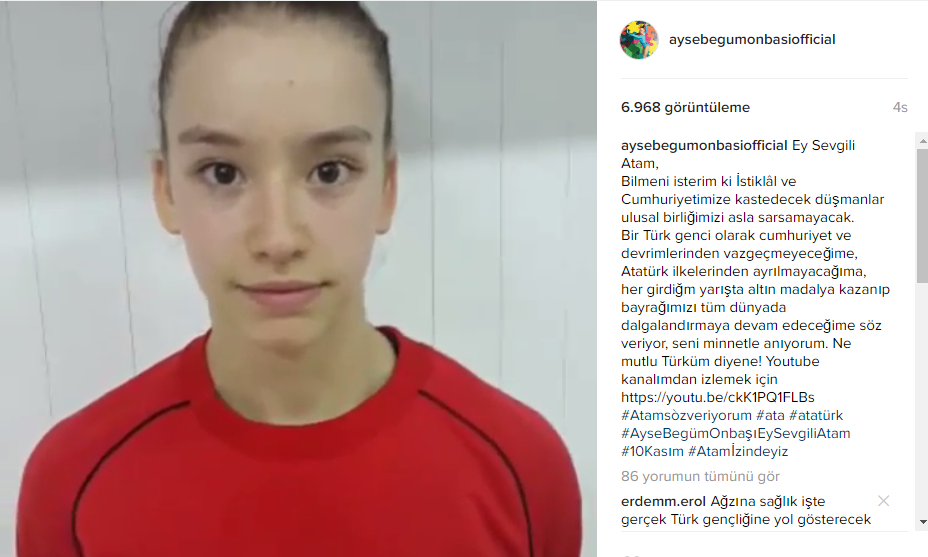 Ayse Begum Onbasi Dan Ataturk Videosu Ey Sevgili Atam Soz Veriyorum